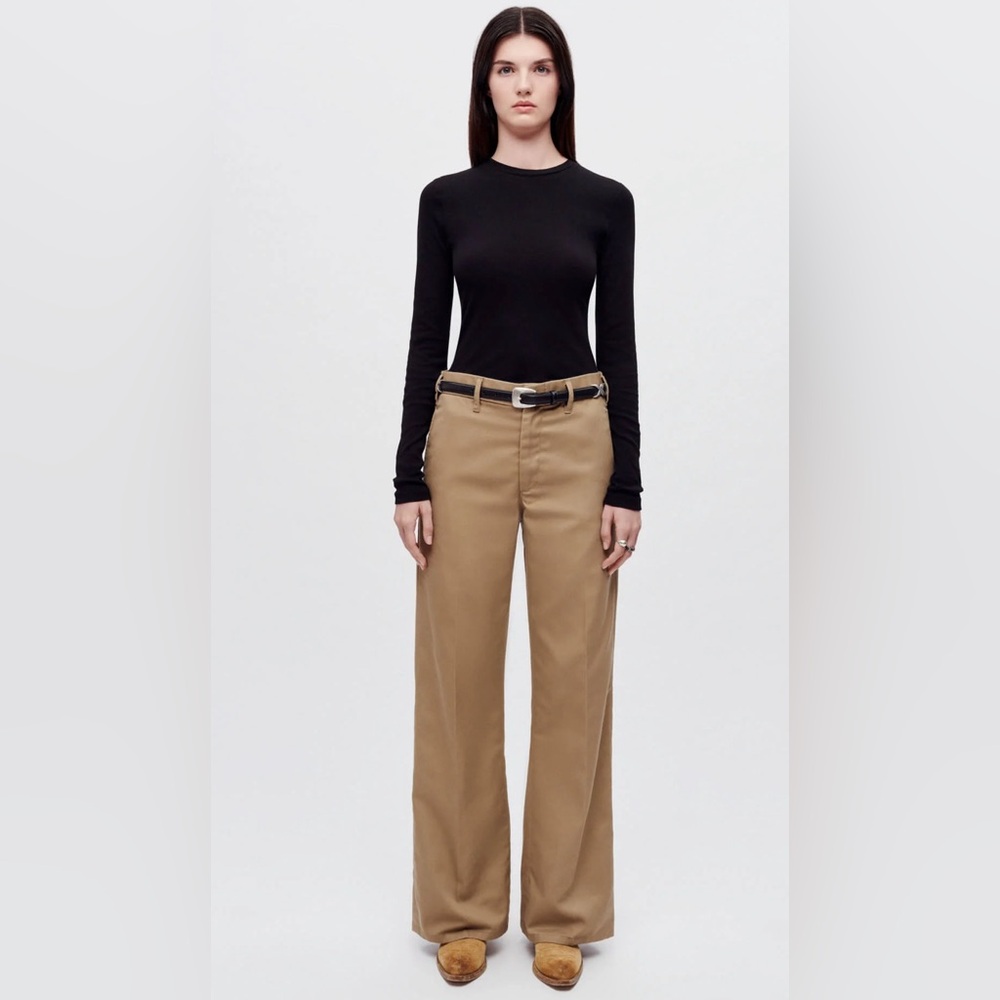SOLD - Re/Done - 40’s trouser/Super Wide Trouser- khaki - Size 25 (NWT)